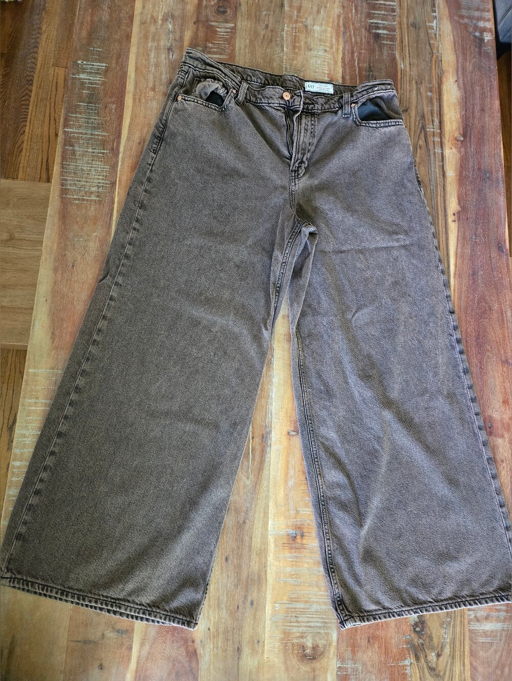 Gap Midrise Ultrasoft Baggy Jeans (Dark Brown)